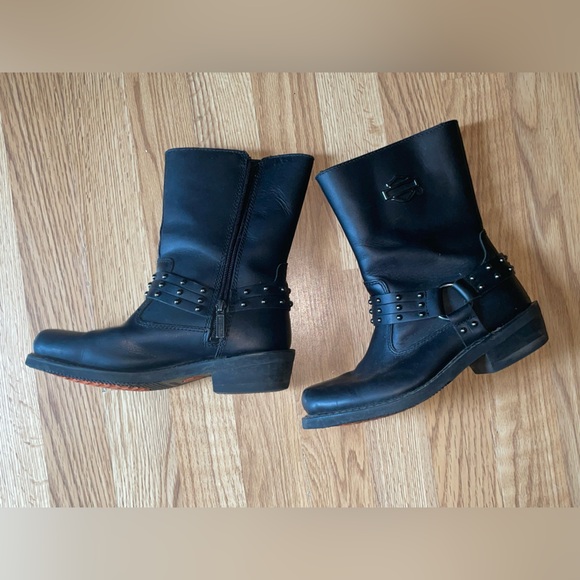 Harley-Davidson Leather Risa LDS Harness Boots size 8  Waterproof Hydro-guard - Picture 2 of 13